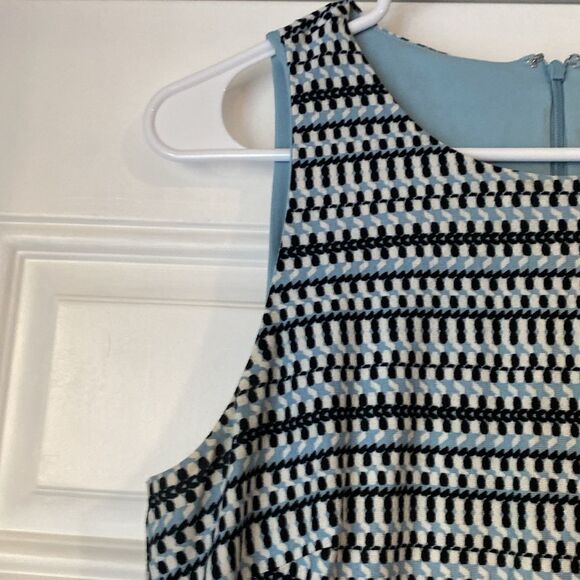Loft Blue and White Printed Midi Sleeveless Dress Size Small - Picture 5 of 13